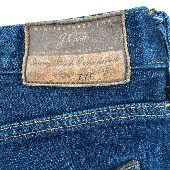J.Crew 770 Straight-Fit Stretch Jeans Mens 34x30 Indigo Blue Denim Exc.Cond. - Picture 4 of 12